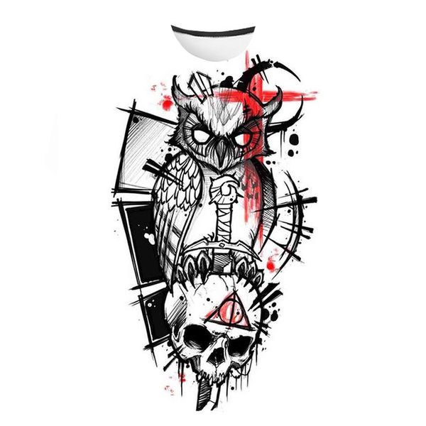 

horror skull retro rock selling 3d print shirts kawaii harajuku kawaii men clothing