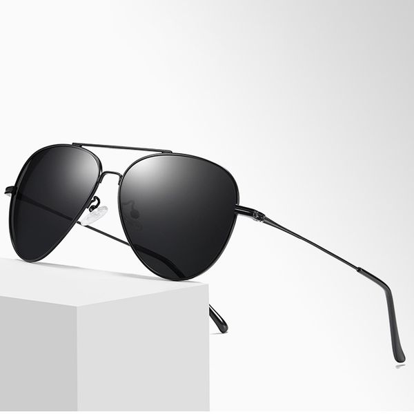 

l.viscount men vintage aluminum polarized sunglasses classic brand sun glasses coating lens driving eyewear for men/wome, White;black