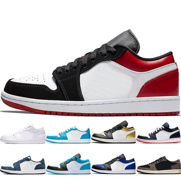 

1 1s men women low basketball shoes black toe royal blue obsidian island green military themed triple white magenta mens trainer sneakers