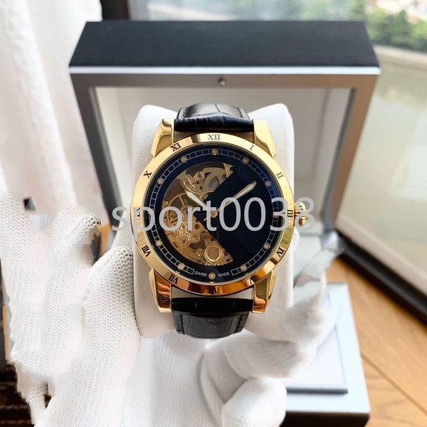 

high-end mechanical belt watch, Slivery;brown