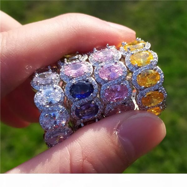 

роскошный luster eternity кольца серебра 925 5a cz камень партия обручального кольцо кольцо для женщин мужчин партии ювелирных изделий подар, Slivery;golden