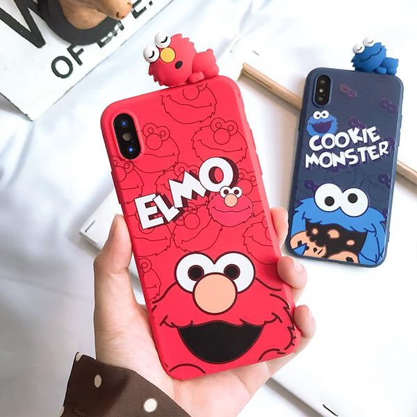 

роскошный дизайн симпатичные улица сезам телефон случае для iphone крышки 11 про макс x xs xr пара силиконовый чехол для коке iphone 8 7 6 6