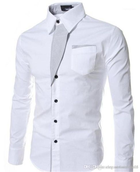 

neck mens shirts fashion solid color female clothing designer mens dress shirts slim long sleeve lapel, White;black