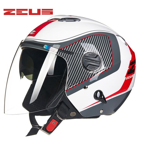 

zeus dot motorcycle helmet casco moto capacete motoqueiro half helmet motosiklet breathable dual lens sunglasses visor