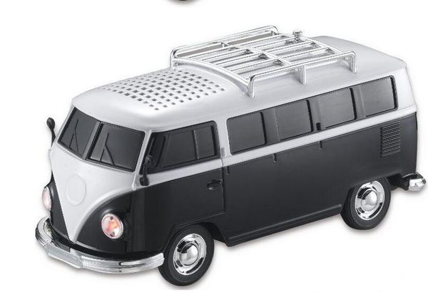 

usb portable mini bus car shape speakers ws-266 stereo music player box support fm radio tf card u-disk for cellphone mp3 player