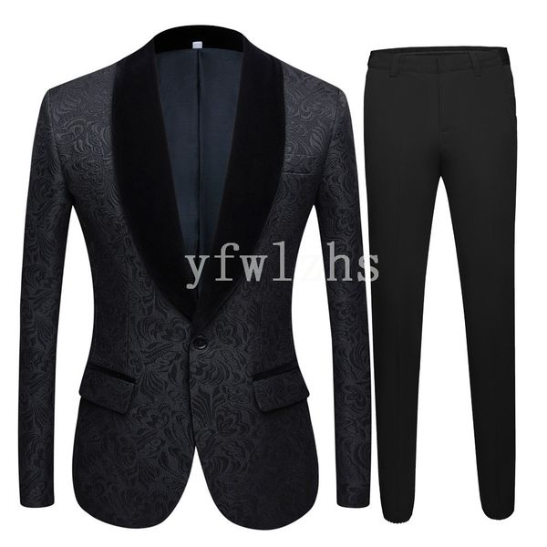 

красивый one button groomsmen шаль лацкане жениха смокинги мужские свадебное платье человек куртка blazer пром dinner костюмы (куртка + штан, Black;gray