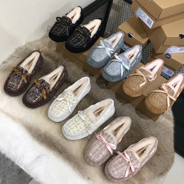 

easy to wear comfortable doug shoes winter ankle boots plush casual versatile women shoes bowknot pregnant woman snow boots, Black