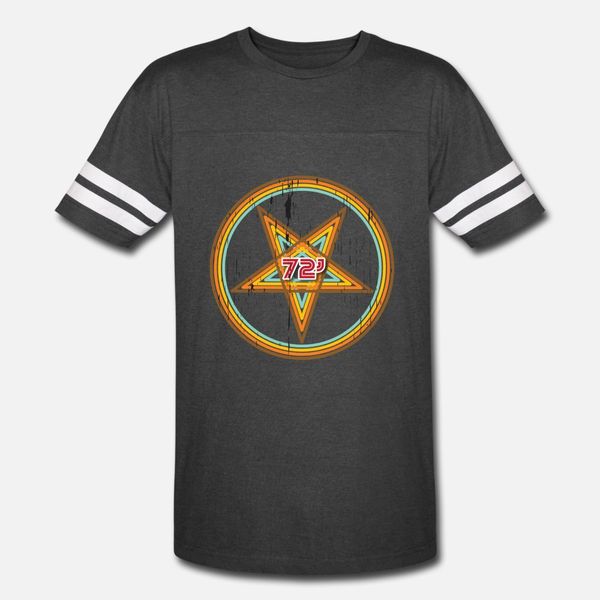 

72 pentagram t shirt men customize short sleeve round collar solid color fit comfortable spring unique shirt