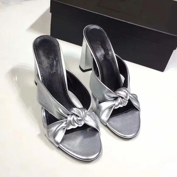 

women summer slippers 2020 genuine leather chunky high heels sandals runway slip on peep toe causual silds outddor feetwear 2020, Black