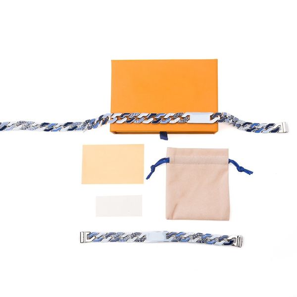 

aqua blue chains matching thick necklace jewelry skateboard trend and hip-hop necklace titanium steel necklace supply, Silver