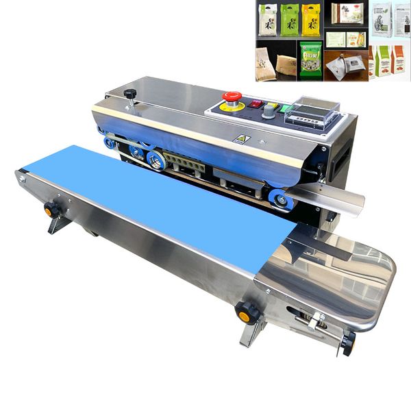 

vacuum food sealing machine 220v stainless steel automatic continuous composite film bag belt packaging