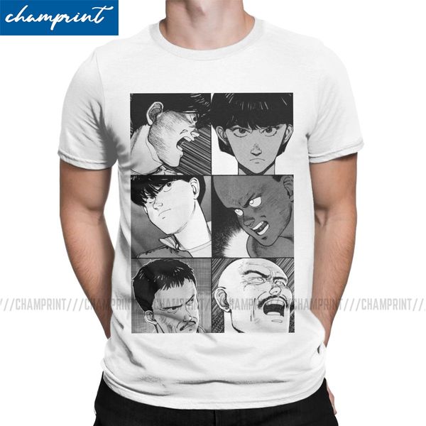 

akira manga faces men t shirts kaneda tetsuo japan novelty tee shirt round collar t-shirts pure cotton classic clothes