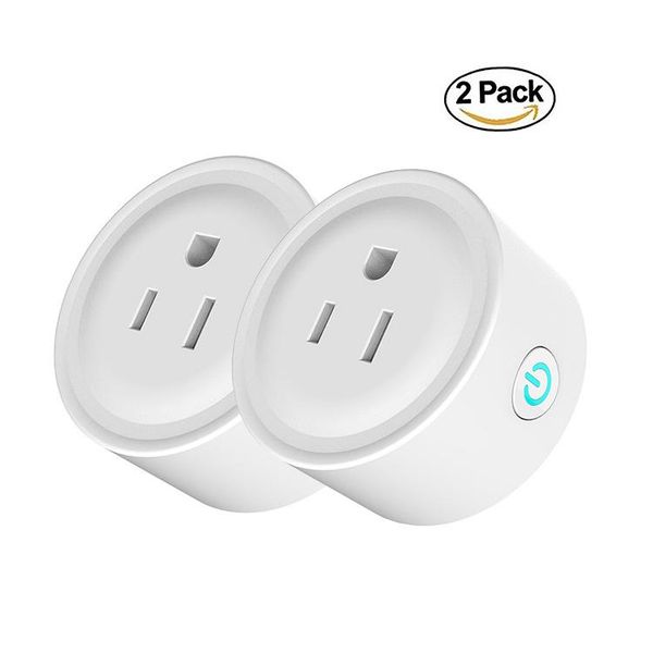 

cgjxs10a round shape wifi mini plug app remote control timing smart socket works with alexa google home ac 100 -240v us plug