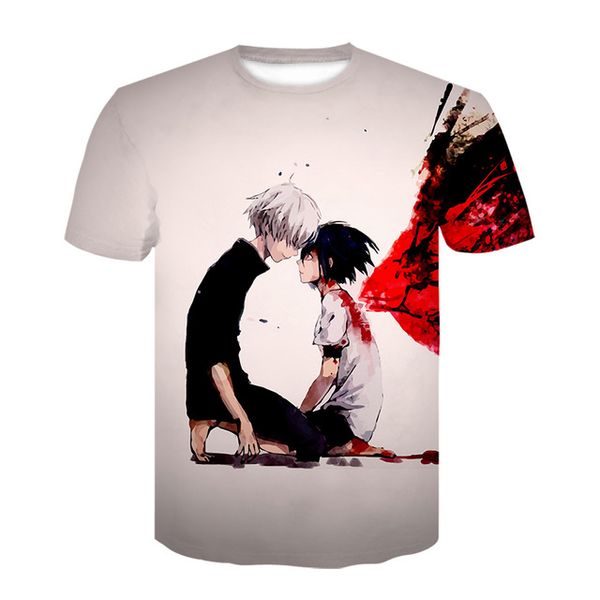 

summer anime tokyo ghoul for and men printing oversize wholesalers 3d print shirts aesthetic funny horror men clothing