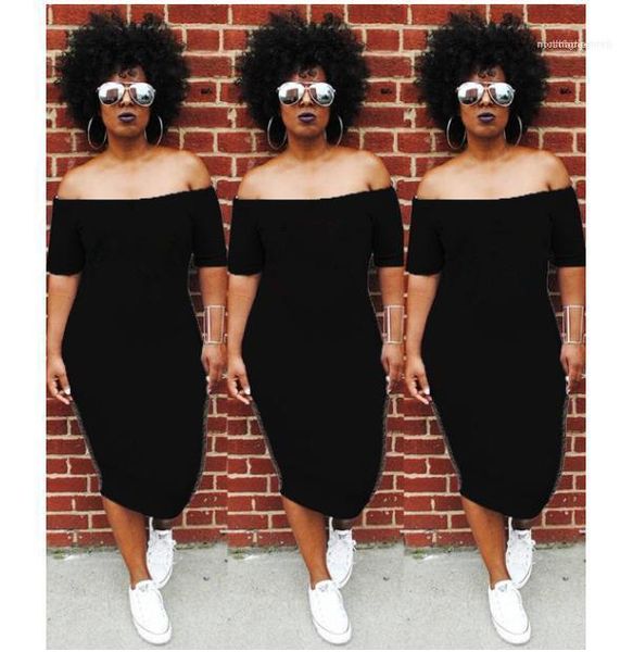 

printed clothing club loose street dresses summer women slash neck dresses sequins lady letters, Black;gray