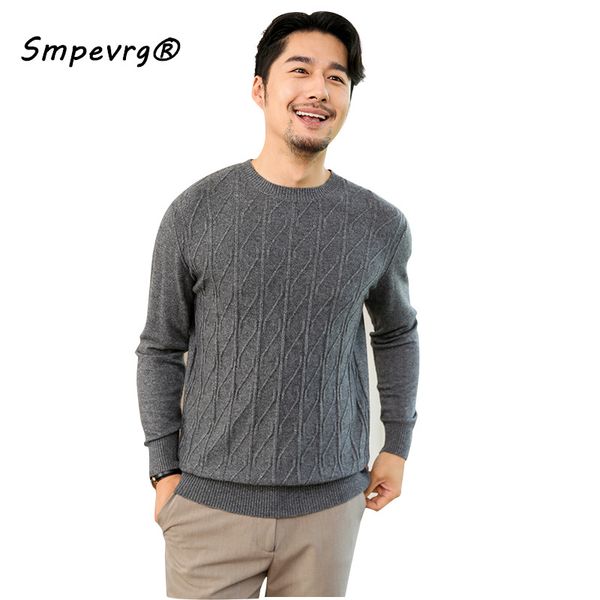 

smpevrg 19 new cashmere sweater men pullover o-neck long sleeve warm pullover man's sweater knitted casual jumper pull homme top, White;black