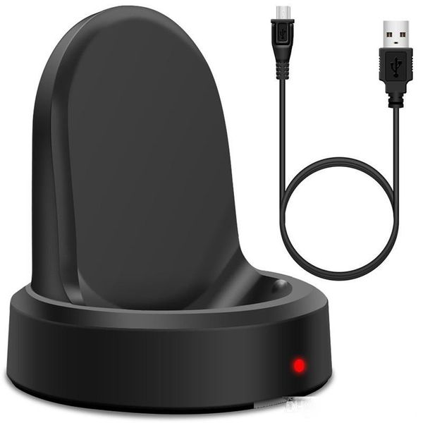 

wireless charging dock cradle charger for samsung gear s3 classic smart watch with 0.7m usb cable retail package no heating