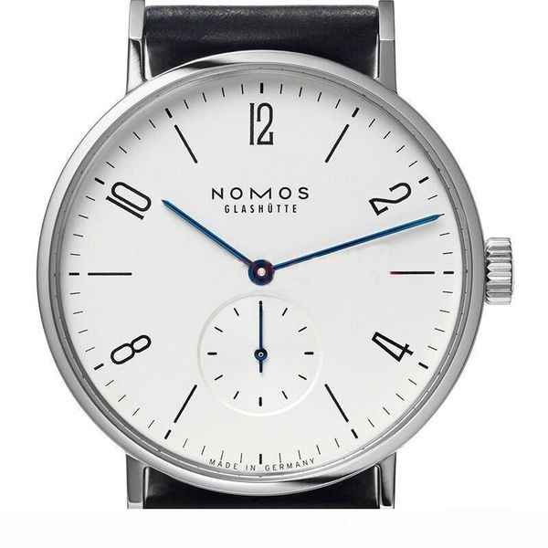 

wholesale- women watches brand nomos men and women minimalist design leather strap women fashion simple quartz water resistant watches, Slivery;brown