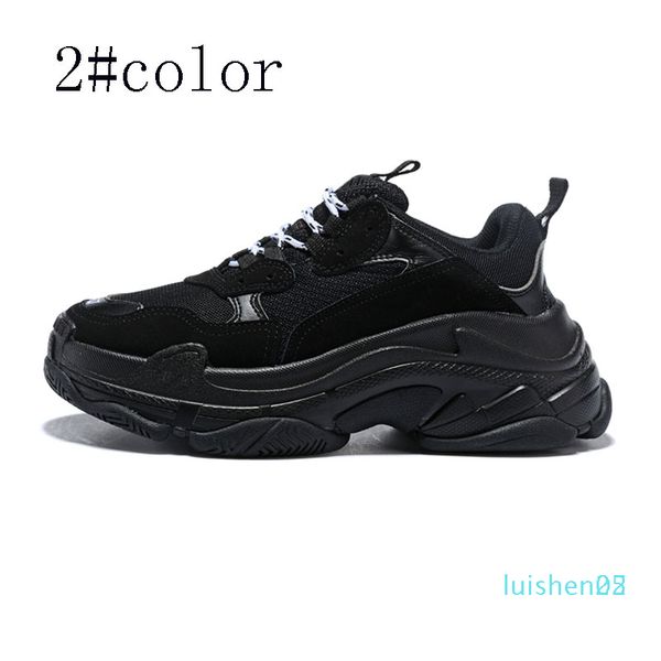 

2020 новые дизайнерские туфли моды париж вскользь тройной s sneaker mens женщин черный розовый белые спортивные кроссовки размер 36-45 l25, Black