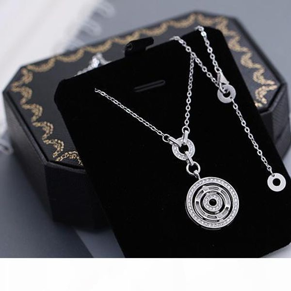 

diamond s925 sterling silver necklace women diva dream series wedding chain jewelry woman rotate pendant necklaces