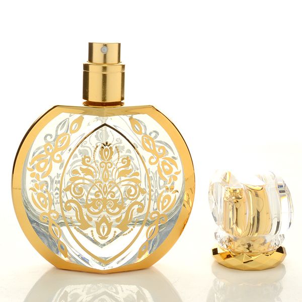 

portable new 50ml beautiful stamping glass spray perfume bottle 10pcs/lot