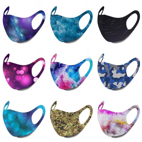 

us 2020 starry sky periphery sponge mask digital printed dust mask 3d breathable mask xd23580#343#312