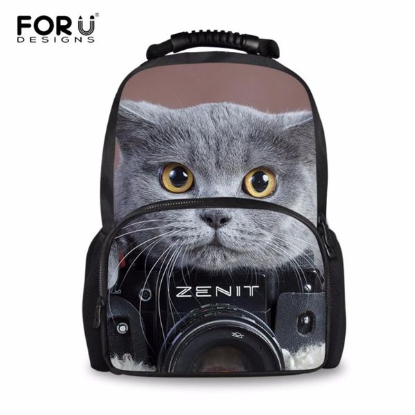 

forudesigns fashion cat printing backpack for women travel big lapfemale felt backpacks 3d dog school bagpacks mochilas