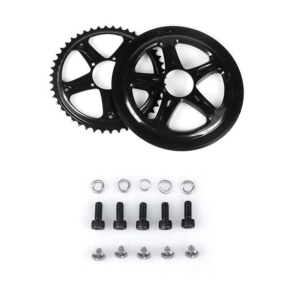 

bafang звездочка ebike bbs01 bbs02 цепного колеса и замена цепи guard black 46t 48t 52t звездочка зубы черный