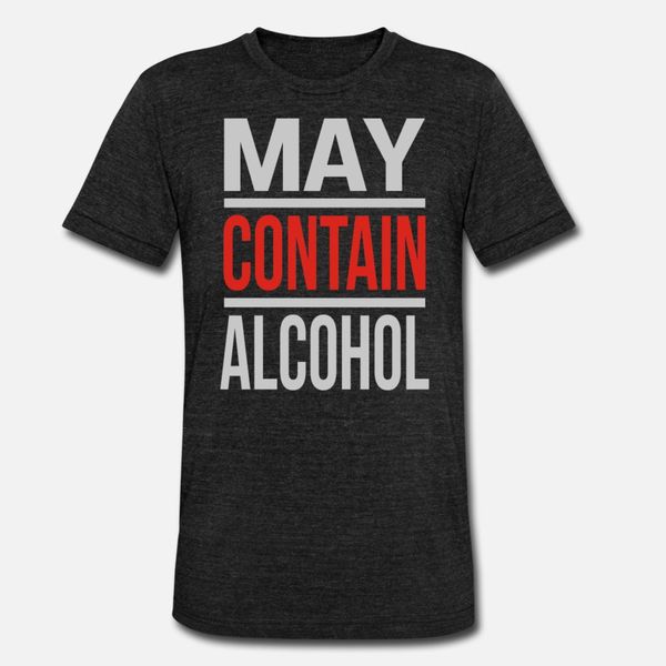 

may contain alcohol t shirt men printed short sleeve s-xxxl solid color cute breathable summer style family shirt