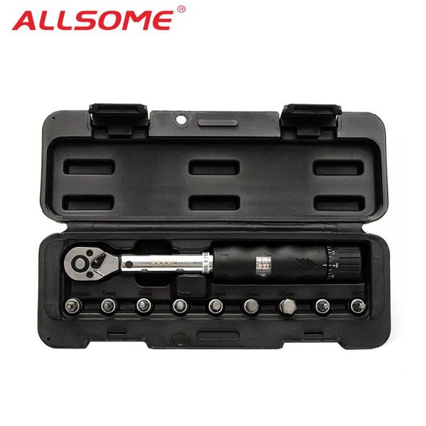 

allsome 1/4inch drive 2-14nm bike car drive torque wrench key tool socket set kit ht2689