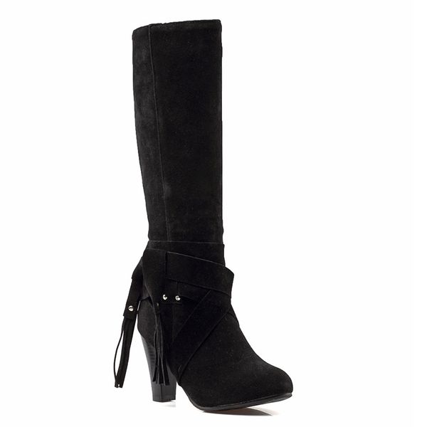 

high winds for women's shoes in the winter of 2020 new foreign trade with thick with 40-43 181102 thigh-high boots, Black