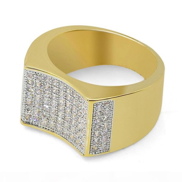 

f hiphop cluster rings iced out ring for men gold plated pop hip hop jewelry bar party luxury gifts accessories i, Golden;silver