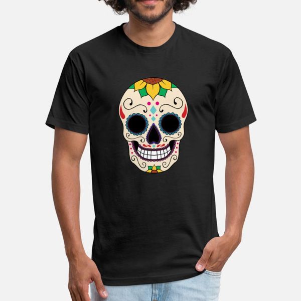 

color calavera t shirt men printing short sleeve o-neck trend interesting breathable summer style standard shirt