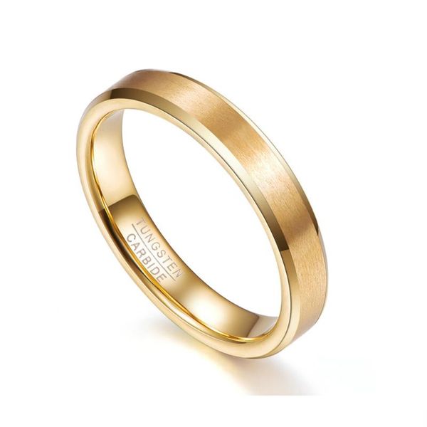 

engaged gift rings 4mm wide gold ring 2mm thick tungsten carbide rings for women wedding finger jewelry, Slivery;golden