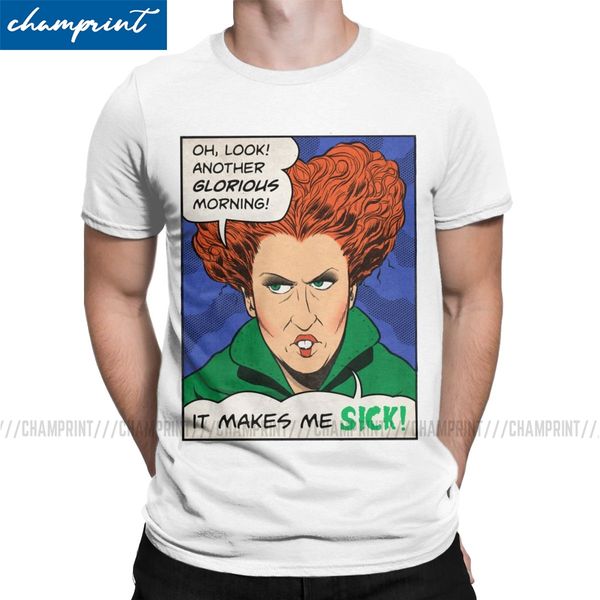 

funny it makes me sick t-shirt for men t shirt hocus pocus sanderson sisters halloween witch short sleeve tees printed clothing