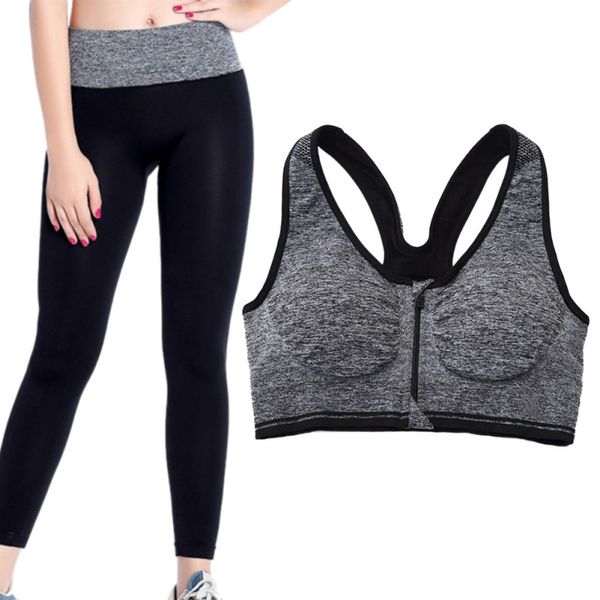 

женщины lingerie передняя молния высокопрочная проволока free фитнес йога bra + спортивные штаны set спортивные комплекты белья, White;black