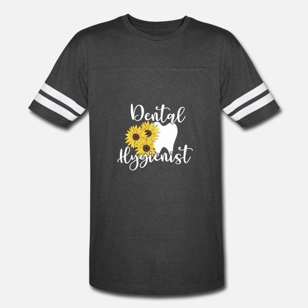 

pretty dental hygienist tooth with sunflowers tee t shirt men printed short sleeve s-3xl clothing sunlight comical summer style family shirt