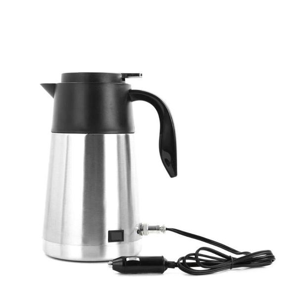

cgjxs12v /24v 750ml /1300ml electric kettle car boiling pot stainless steel with cigarette lighter auto accessories for coffee t190619