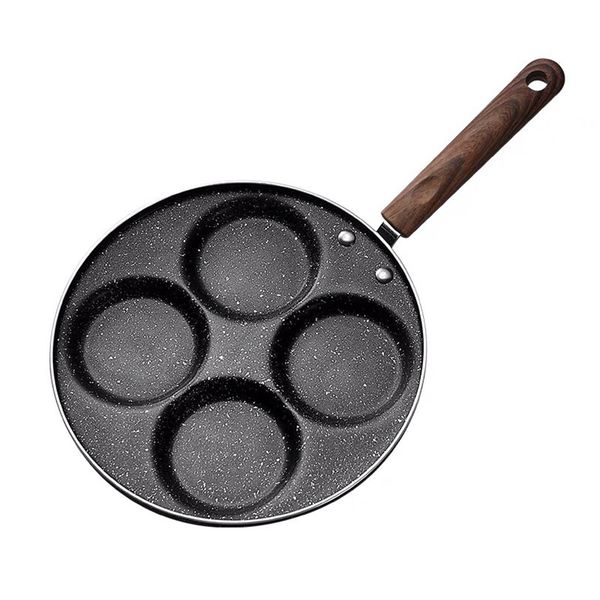 

4 holes non stick multifunctional aluminum alloy frying pan breakfast restaurant