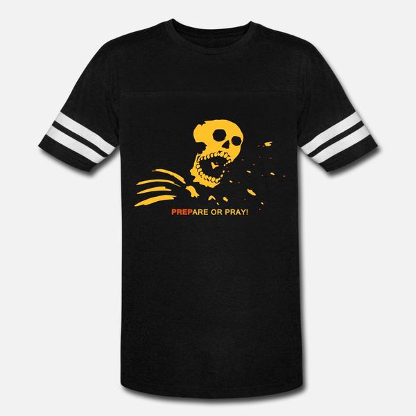 

prepper preppers survival prepare or pray t shirt men customized short sleeve o-neck trend loose breathable summer style slim shirt