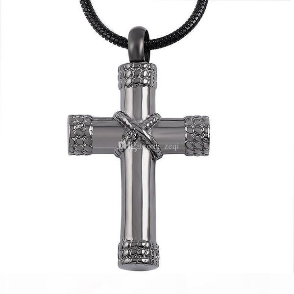 

jd8596 wholesale classic gun cross pet human ashes cremation urn necklaces,cremation jewelry for ashes pendant women accessaries, Silver