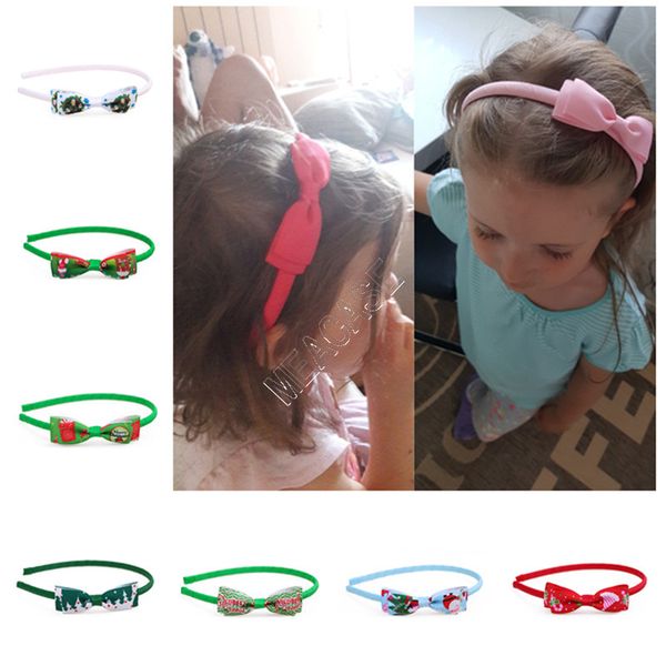 

девочка луки шпилька ободки merry christmas дети девушки волос обруч cute застежка волос hairband head обертывания xmas head аксессуары d827, Slivery;white