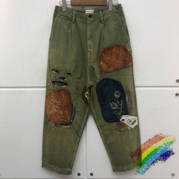

2020fwss vintage pants men women 1 oversize army green black pants hip-hop trousers