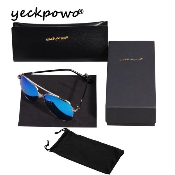 

yeckpowo men sunglasses polarized uv400 retro sunglasses man polarize case with vintage for drive travel fishing, White;black