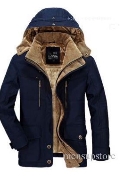 

coats winter new hombres men down jackets thick warm windbreaker male hooded fur, Black