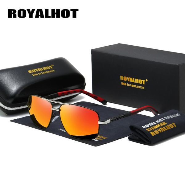 

royalmen women polarized alloy cool oval frame sunglasses driving sun glasses shades oculos masculino male 900126, White;black