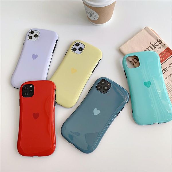 

cgjxscgjxslove heart -shaped phone case for iphone 11pro max xr xs max 8 7 plus korean heart soft tpu phone back cover cases on
