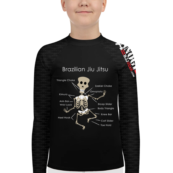 

kids sportswear boy girl 3-13 years old long sleeve bjj mma fitness rash guards workout gym tee top, Blue