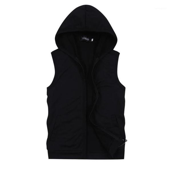 

cardigan mens vests sleeveless solid color mens outerwear casual loose homme vests, Black;white