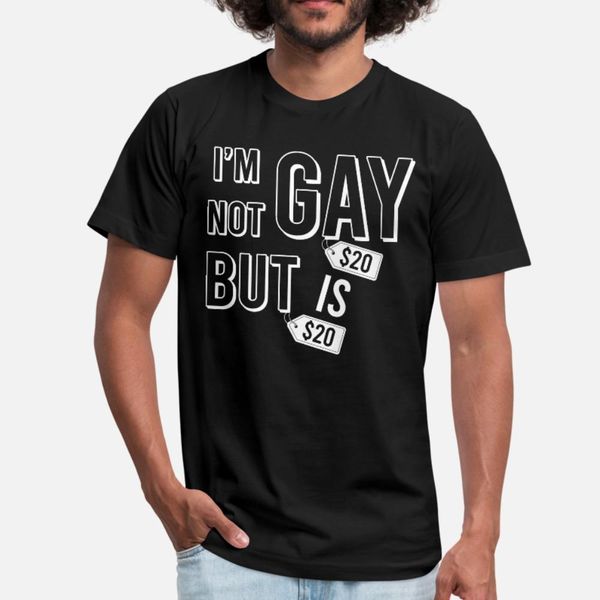 

im not gay but 20$ is 20$ rainbow flag gay pride t shirt men customize cotton crew neck normal anti-wrinkle new fashion spring autumn shirt